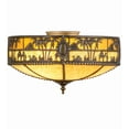 thumbnail image 6 of Meyda Tiffany 160257 Camel 3 Light 16" Wide Flush Mount Bowl Ceiling Fixture - Brass, 6 of 7