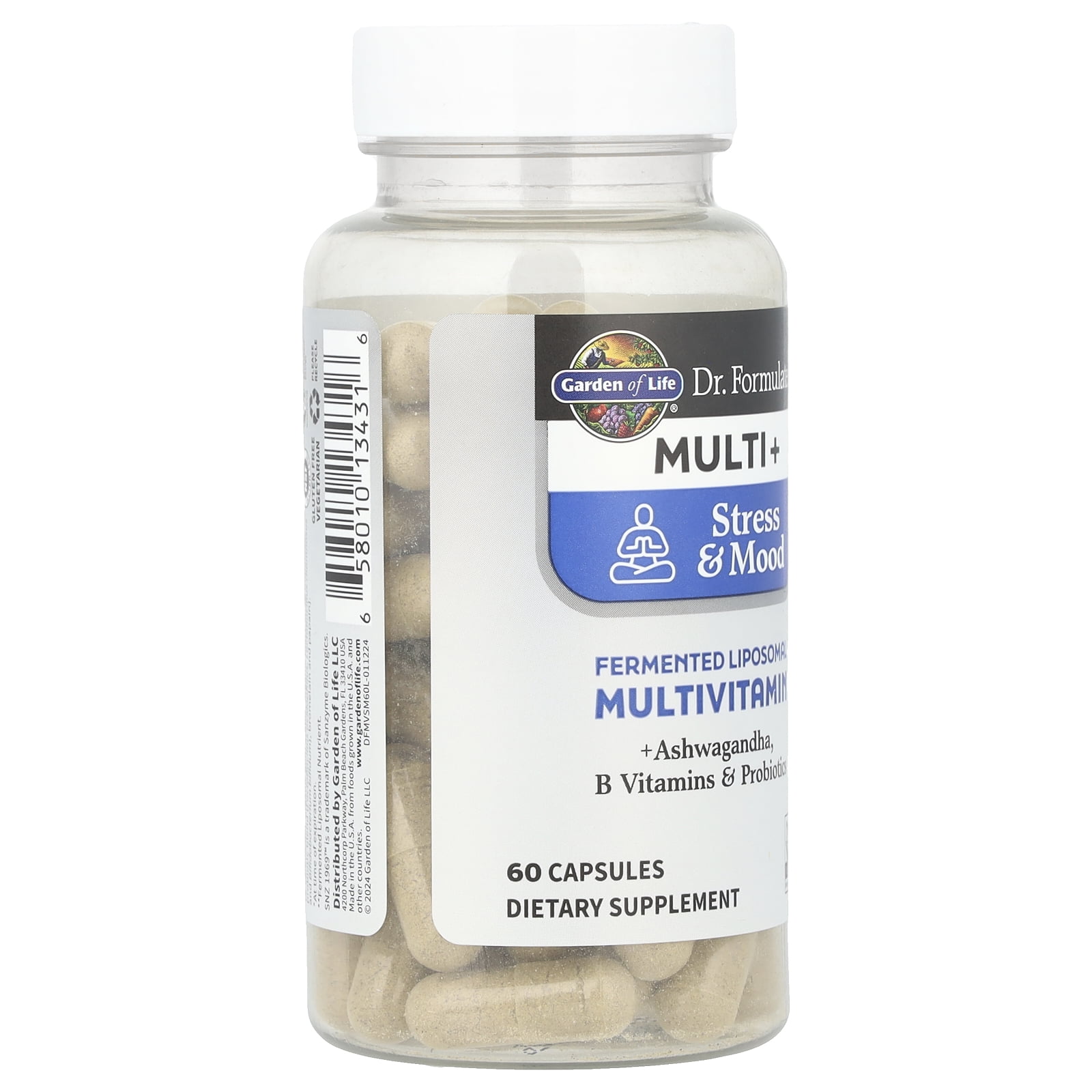 Garden of Life Dr. Formulated Multi+, Stress & Mood, 60 Capsules