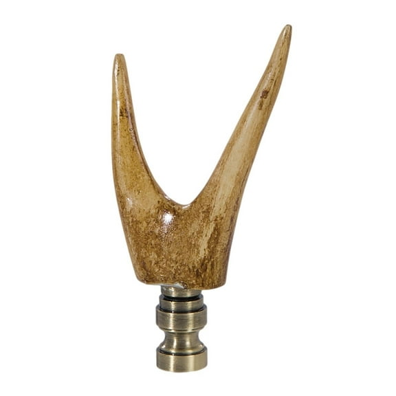 B&P Lamp® Antler Finish Resin Lamp Finial