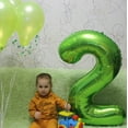 thumbnail image 2 of 40 Inch Foil Number Balloons 2 for Kids Birthday Party Large 2 Balloon for 2th Birthday Decorations Girls for Green Digit 2 Balloon for Birthday Party and Anniversary Events Decorations (Green No 2), 2 of 13