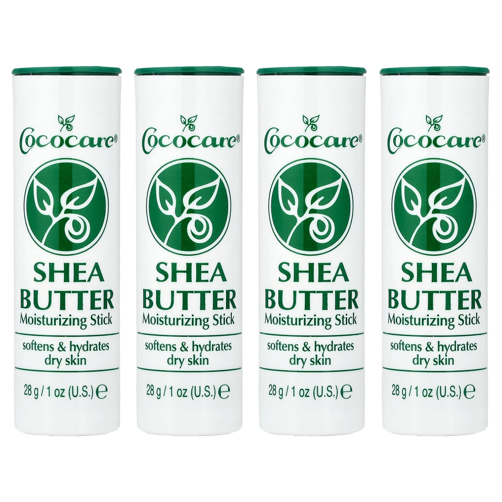 Cococare Shea Butter Moisturizing Stick, 4 Pack, 1 oz (28 g) Each