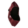 thumbnail image 4 of Time and Tru Women's June Soft Faux Suede Hobo Bag, Wine, 4 of 5