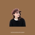 thumbnail image 3 of SikaFu Korean Version Of Dongdaemun Camel Hat, Women's Coffee Soft Top Baseball Hat, Duck Tongue Hat, Men's Brown Knitted Hat, Beret Hat, 3 of 6
