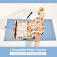 thumbnail image 5 of 2 Pack Pencil Pouch for 3 Ring Binder Smooth Zipper Folders with Pockets Clear Window Pencil Case Potatoes Folk Art, 5 of 6