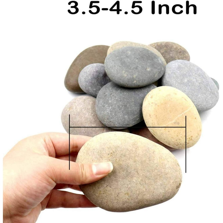 Koltose by Mash - Craft Rocks for Painting, 100% Natural Extra-Large Multi-Colored River Stones, 3.5 - 4.5 inch, Set of 24