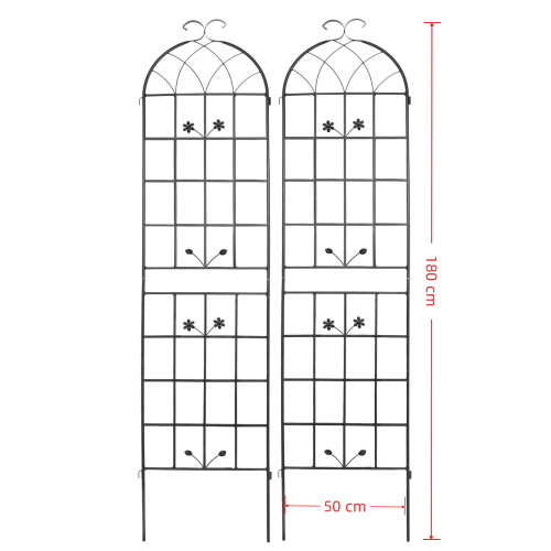 Garden Trellis, 2 Pack Metal Trellis for Climbing Plants, Indoor/Outdoor Plant Trellis for Potted Plants, House Plants, Climbing Vines, Flowers and Vegetables