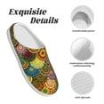 thumbnail image 5 of Goofa Colorful Circle Print Womens Mens Cotton Lightweight House Slippers , Washable Home Slippers,Indoor Comfy Bedroom Cozy Slippers-42/43, 5 of 7