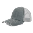 thumbnail image 1 of Perforated Hem Denim Shading Female Fashion Versatile Baseball Cap, 1 of 3