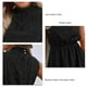 thumbnail image 5 of Vestido corto de gasa con volantes, escote de encaje y diseño sin mangas, estilo veraniego, 5 of 6