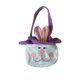 thumbnail image 2 of Bolsa de caramelos Conejo de Pascua 7,9 x 7,9 pulgadas – Diseño de cara de conejo de tela suave con orejas, asa larga – Cesta de búsqueda de huevos de Pascua, bolsa de regalo para fiestas, decoración, 2 of 6