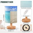 thumbnail image 3 of Shells on Beach Bedside Table Lamp LED Desk Lamps with USB Charging Port Cylinder Retro Warm Lights for Bedroom Living Room Coffee Bar Decoration, 3 of 7
