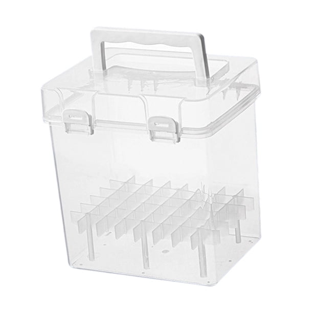 Estuche organizador de marcadores con asa, contenedor de almacenamiento impermeable. 48 ranuras