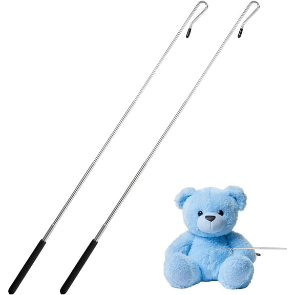 2 Pcs Puppet Handles Arm Control Rod 8-21 inch Adjustable Metal Puppet Stick Accessory for Small & Large Puppets Full Body Joystick Accessories for Plush Dolls