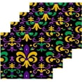 thumbnail image 2 of Mardi Gras Washcloths Set of 6-12 x 12 inch Pure Cotton Wash Cloth Highly Absorbent and Soft Fingertip Towels Face Cloths for Bath, Spa Wash cloth, 2 of 7