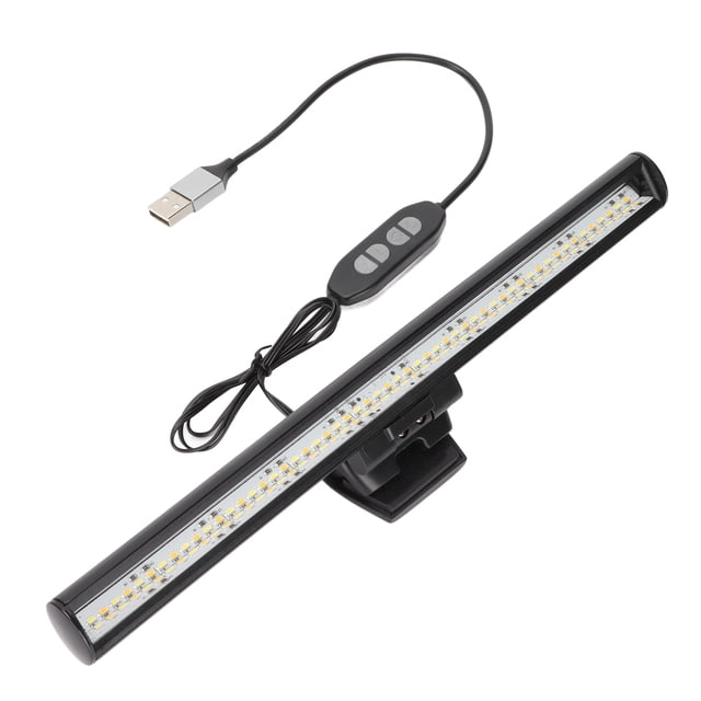 Barra de luz para monitor de computadora portátil, 3 niveles de temperatura de color, ajuste de brillo de 10 niveles, barra de luz para pantalla de computadora portátil alimentada por USB