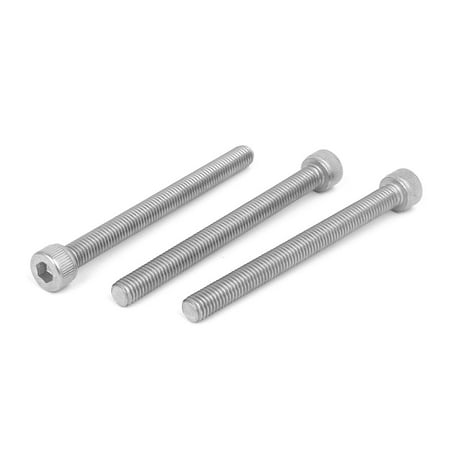 

M8x90mm Thread 304 Stainless Steel Hex Socket Head Cap Screw Bolt DIN912 3pcs
