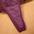 thumbnail image 4 of HAOTAGS Thong for Women,Low Waist Adjustable Waist Moisture-Wicking Lingerie Thongs Panties Purple Free Size, 4 of 5
