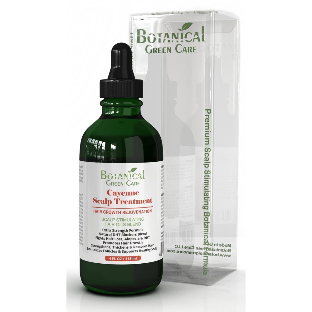 Cayenne Hair Loss Scalp Treatment. DHT Blocker, Organic Hair Growth Oil