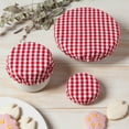 thumbnail image 5 of Now Designs Red Gingham Save It Reusable Cotton Mini Bowl and Jar Covers 3.5 inches, 4.5 inches and 6.5 inches, Set of 3, 5 of 6