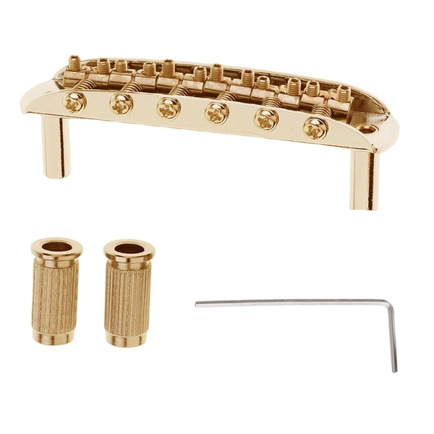 Puente de guitarra profesional, conjunto de sillín de puente de guitarra de aleación de zinc duradero para Oro perfke Puente de silla de montar