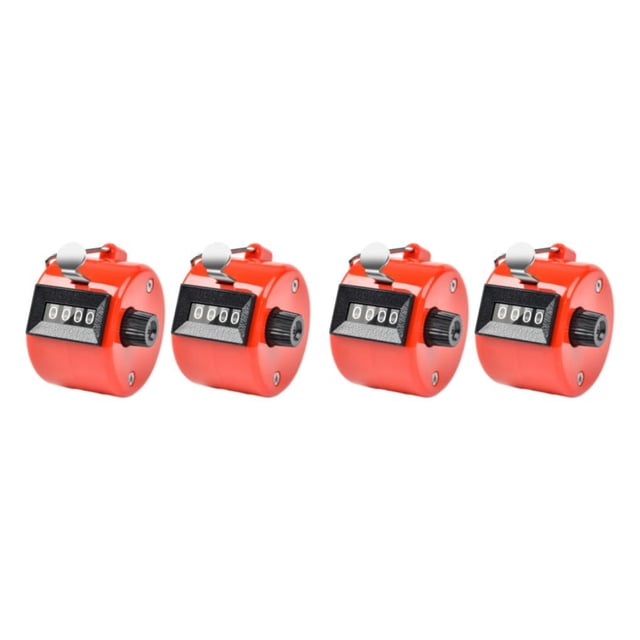 Youkk 2pcs Clear Accurate Counting Unisex Hand Tally With Materials And Easy-to Red 2Set