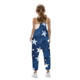 thumbnail image 6 of Odeerbi 5-14 Years Kids Girls Summer Jumpsuit Star Print Camisole Romper Spring Casual Breathable Comfortable Overalls Strap Bib Overall Pants Playsuit, 6 of 8