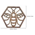 thumbnail image 2 of Honeybee Wooden Coasters for Mug Protection 10Pcs Creative Table Mats, 2 of 5