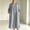 Gray Dresses for Women, variant on Womens Dresses Stand Collar Half V Neck Side Slit Dual Side Pockets Oversized Maxi Linen Tunic for Summer Loungewear Travel Black XXXL