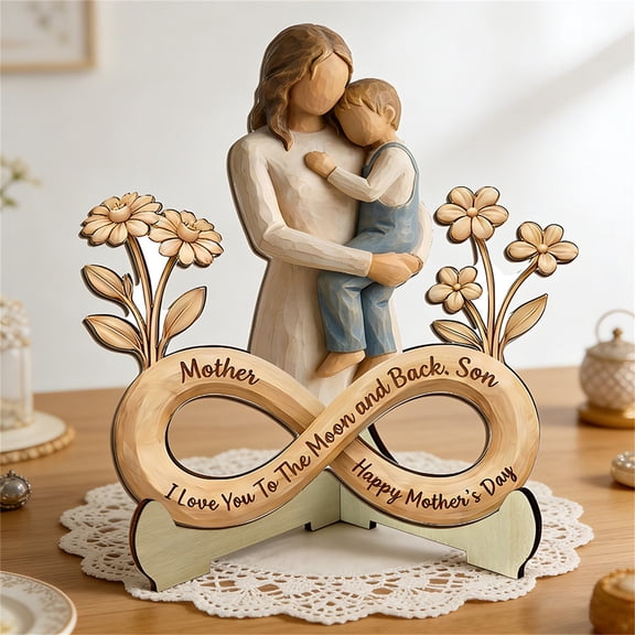 Wooden Desk Decor Ornament Inspirational Family Quote Tabletop Display Decoration Wooden Stand Keepsake Minimalist Home Office Shelf Decor Piece For Living Room Bedroom Desk Use