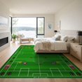 thumbnail image 3 of ODIKA Baseball Soccer Split Design With Sport Emblems And Tournament Grid Non-Slip Chair-Friendly for Dining Room, Basement, Large Office, 3 of 7