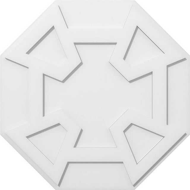 Ekena Millwork CMP30LG 30 in. OD x 10.5 in. Carré Logan Architectural Grade PVC Contemporain Plafond Médaillon