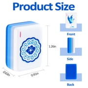 160-Piece American Mahjong Set, 4-Layer Acrylic Tiles, Engraved Blue Tiles with Storage Bag & Accessories