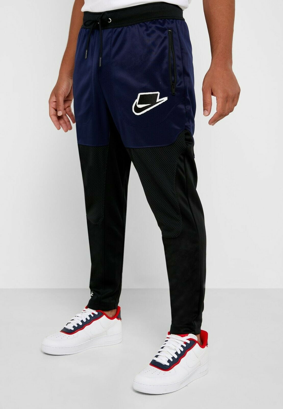 exageración Helecho Afirmar Nike NSW NSP Black/Blue Men's Loose Fit Track Pants Size M - Walmart.com