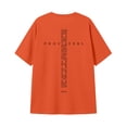 thumbnail image 4 of Girls Short Sleeve T Shirts Orange Oversized Crew Neck Side Split Tops Loose Fit Casual Basic Summer Tees 11-12 Years, 4 of 4