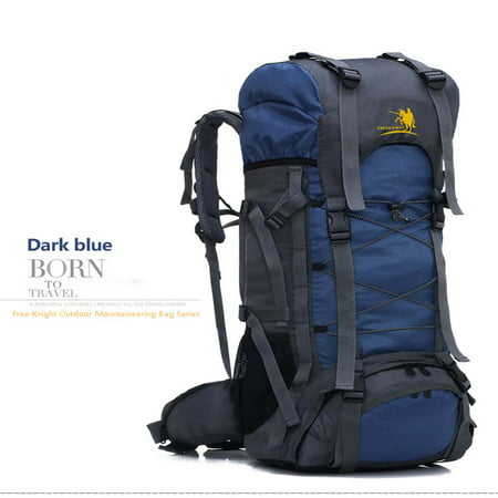 Veryke Outdoor Tactical Backpacks for Adults, Small Rucksack for Hunting Survival Camping Trekking School, Navy Blue 60L Waterproof Hiking Tactical Backpack, Hydration