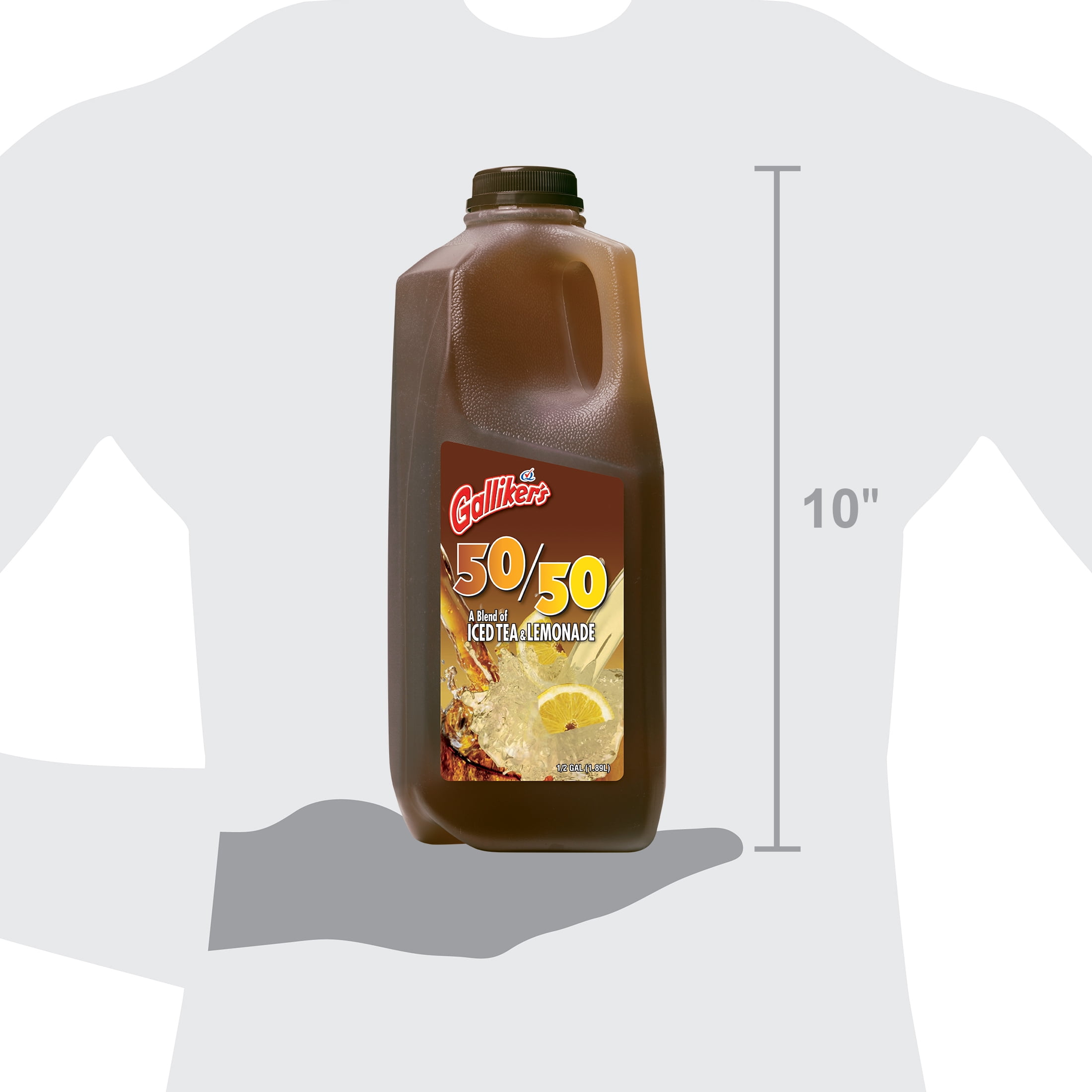 Galliker's 50/50 Lemonade and Iced Tea, Half Gallon, Plastic Jug, Naturally Caffeinated
