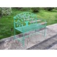 thumbnail image 1 of Metal Garden Bench Tree Pattern Blue Green Color, 1 of 1