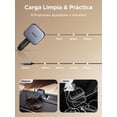 thumbnail image 2 of Cargador para Auto UGREEN Negro 3 en 1 60W Carga Rápida con Cable Retráctil USB C, 2 of 8