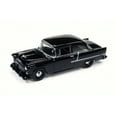 thumbnail image 1 of 1955 Chevy 2- Door Sedan, Gloss Black - Round 2 JLSP005/24A - 1/64 Scale Diecast Model Toy Car, 1 of 2