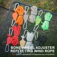 thumbnail image 3 of 13.12ft Ratchet Tie Down Rope Reflctive Adjustable Canopy Tent Strap Retractable Hanger tieboss with Reinforced Hooks for Camping Grow Light 1/8" (1-Pack), 3 of 4