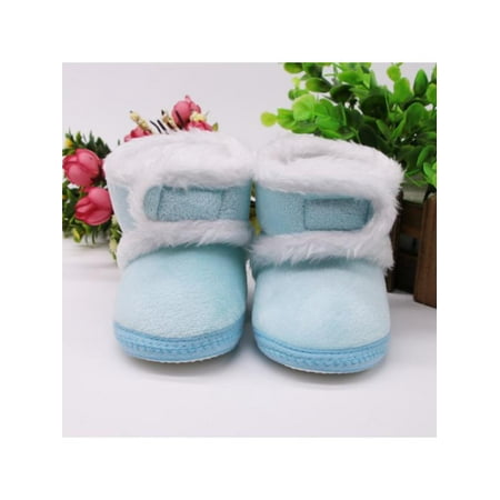 

Toddler Baby Girls Kids Snow Boots Winter Warm Soft Sole Crib Shoes Booties