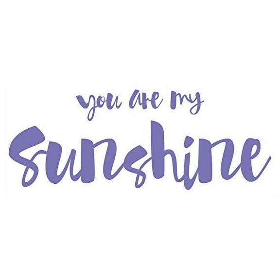 Sunshine Quote Modern Scipt Wall Letters Vinyl Sticker Decals, 23 x 9 , Purple