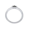 thumbnail image 5 of Black Natural Diamond Accent Star Ring For Women in 14K White Gold Plated 925 Sterling Silver Color Enhanced(0.03 Cttw,I2-I3 Clarity)-9.5, 5 of 7