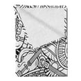 thumbnail image 2 of Music Soft Flannel Fleece Blanket, Outline Monochromatic Doodle in Chaotic Design with Musical Themed Elements, Cozy Plush for Indoor and Outdoor Use, 70" x 90", Charcoal Grey White, by Ambesonne, 2 of 5