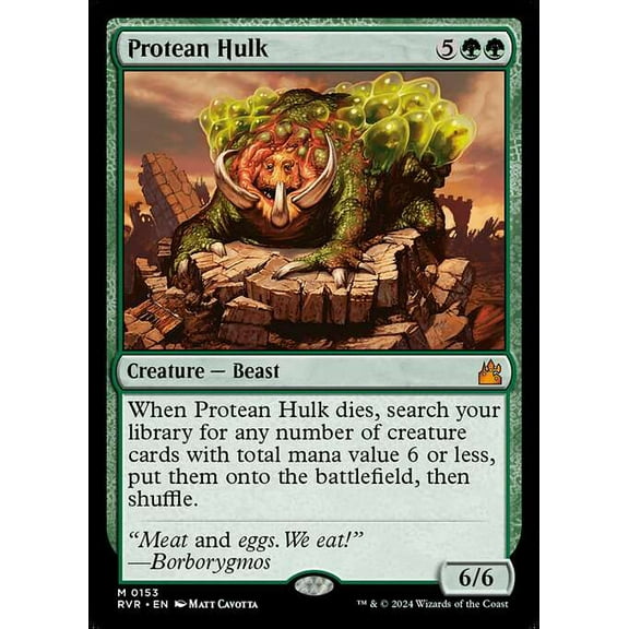 MtG Ravnica Remastered Mythic Rare Protean Hulk #153