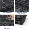 thumbnail image 7 of HIWEAVER 9' x 18' Black/Gray Outdoor Rug PP Plastic Straw Woven Waterproof Patio Rug with Border Portable Outside Carpet for Balcony Deck Picnic Garden Decor, 7 of 7