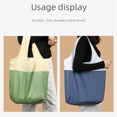thumbnail image 3 of Bolsa de compras impermeable con protección del medio ambiente, bolsa de compras plegable portátil, almacenamiento, bolsa de tela de gran capacidad, 3 of 6