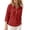 Red, variant on FchengtaiS Womens 3/4 Sleeve Waffle Knit Tops Button Down V Neck Shirts Spring Fall Casual Business Outfits