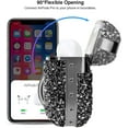 thumbnail image 6 of Diamond Glitter Case for AirPods 3rd Generation Glitter Case for Women Girls Girly Crystal Diamond Rhinestone Bling Protective with Keychain (Black), 6 of 7