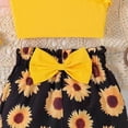 thumbnail image 3 of kaprioy Toddler Girl Clothes 2T 3T 4T 5T 6T 7T 8T Toddler Baby Girls Summer Clothes Outfits Ruffle Sleeveless Top Shirt Cute Shorts Set, 3 of 6